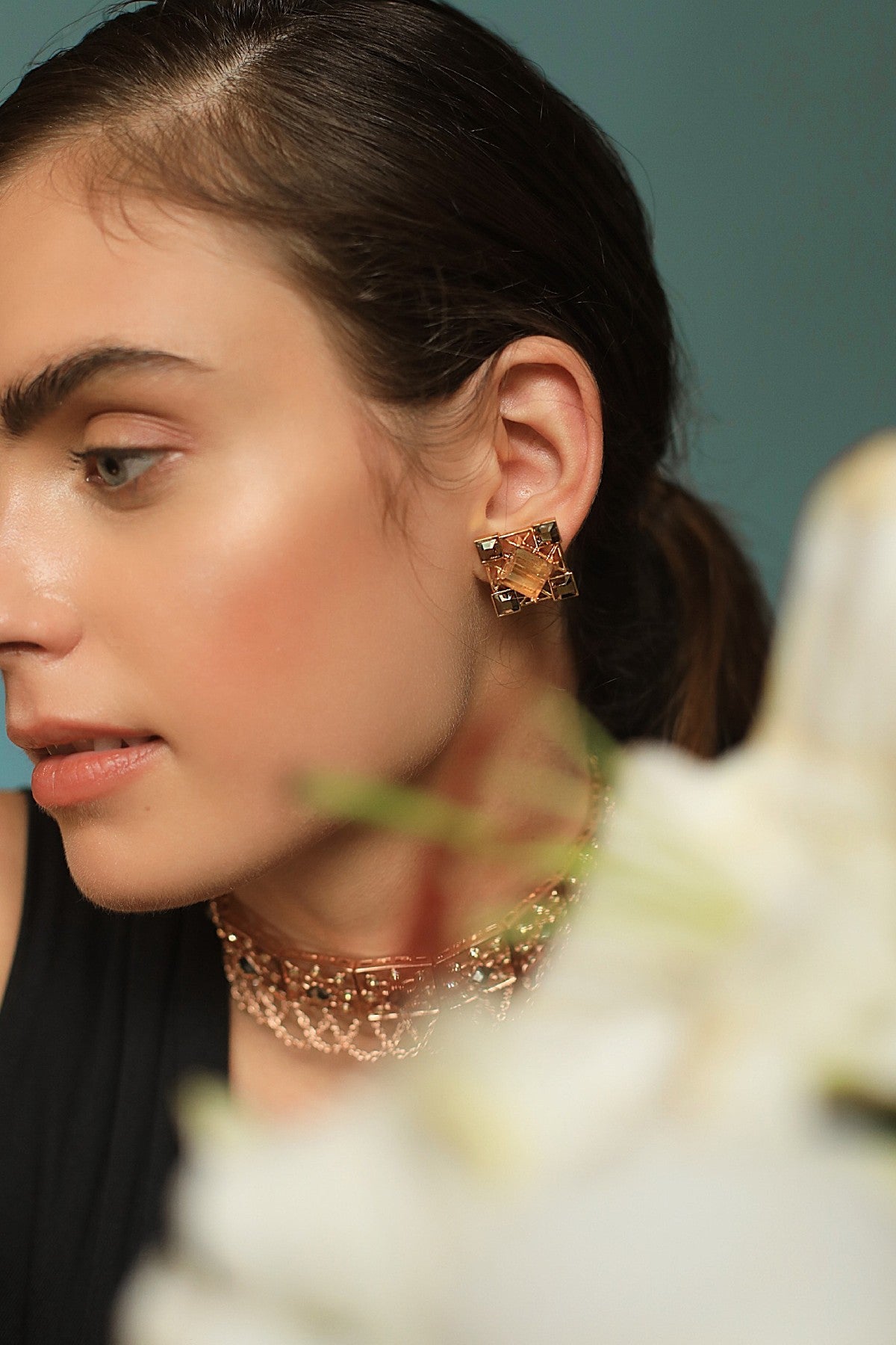 Buy Princess Cut Stone Studs For Women Online at ScrollnShops